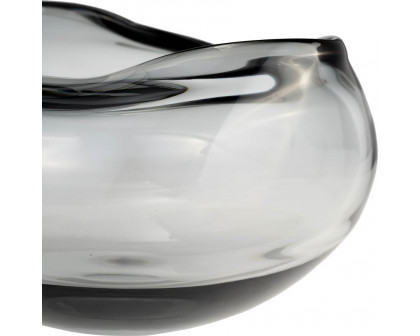 Sagebrook 10" Glass Irregular Shape Bowl - Smoke