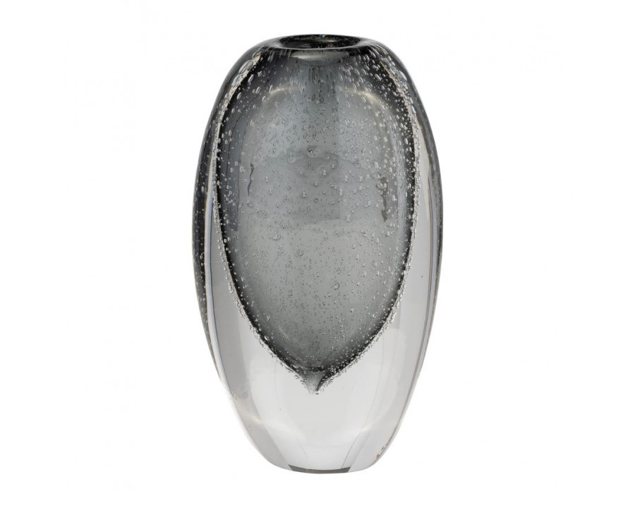 Sagebrook - 9" Glass Ellipse Vase in Smoke