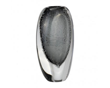 Sagebrook - 9" Glass Ellipse Vase in Smoke