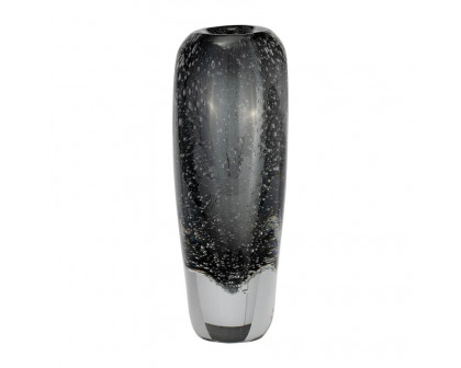 Sagebrook - 9" Glass Ellipse Vase in Smoke