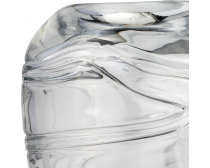 Sagebrook - 9" Glass Veined Vase in Clear