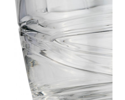 Sagebrook - 9" Glass Veined Vase in Clear