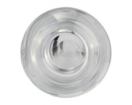 Sagebrook - 9" Glass Veined Vase in Clear