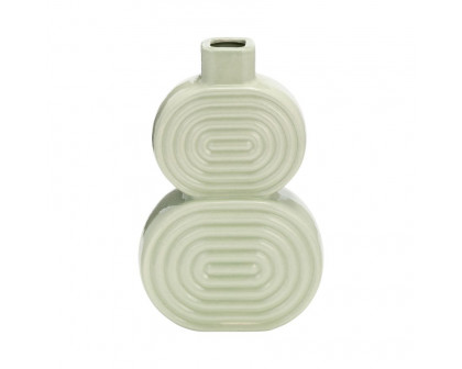 Sagebrook 10" Ceramic Stacked Circles Vase