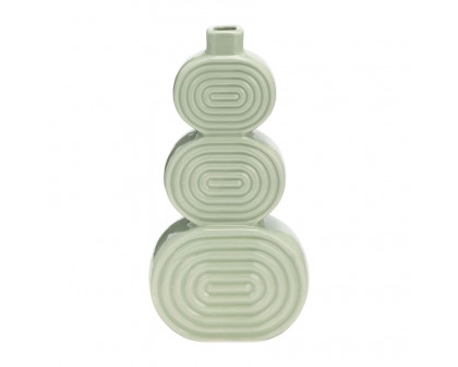 Sagebrook 10" Ceramic Stacked Circles Vase