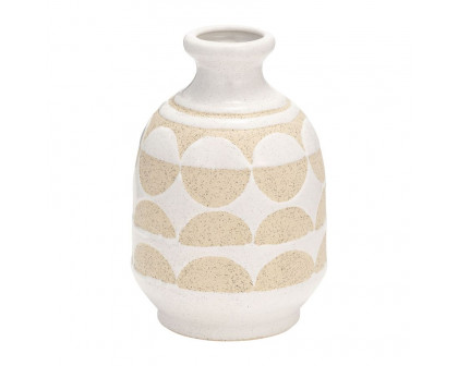 Sagebrook 10" Ceramic Half Circles Vase