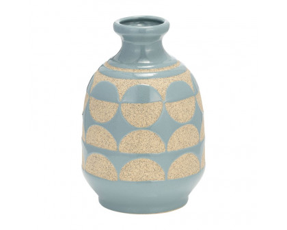 Sagebrook - 10" Ceramic Half Circles Vase