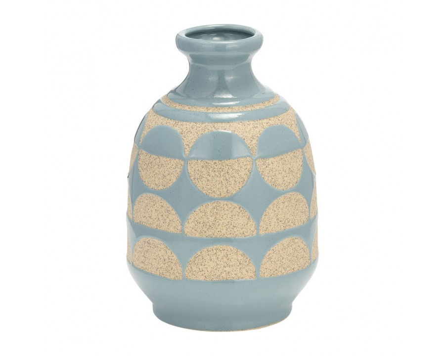 Sagebrook 10" Ceramic Half Circles Vase