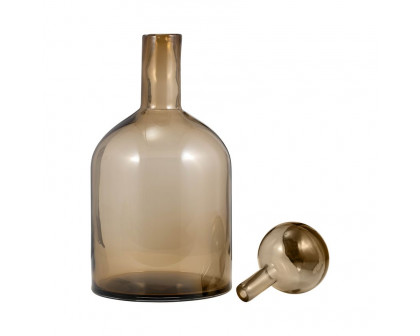 Sagebrook™ 17" Glass Bottle With Stopper - Taupe