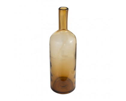 Sagebrook 20" Glass Bottle With Stopper - Amber