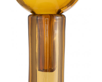 Sagebrook 20" Glass Bottle With Stopper - Amber