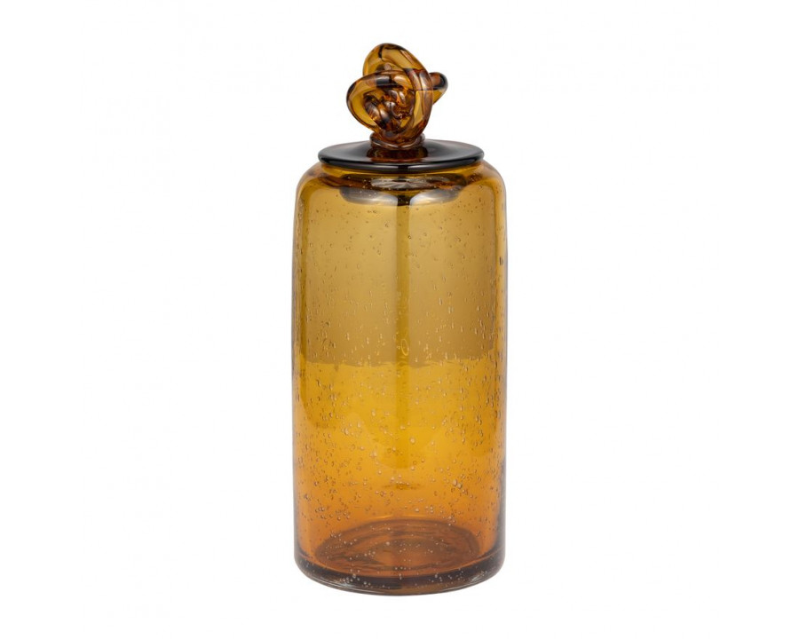 Sagebrook 8" Glass Jar With Knot Lid