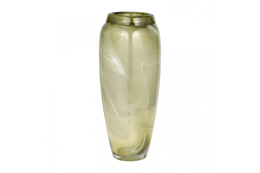 Sagebrook™ 14" Glass Vase Green Swirl