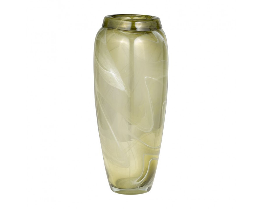 Sagebrook - 14" Glass Vase Green Swirl