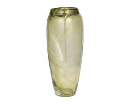 Sagebrook™ 14" Glass Vase Green Swirl