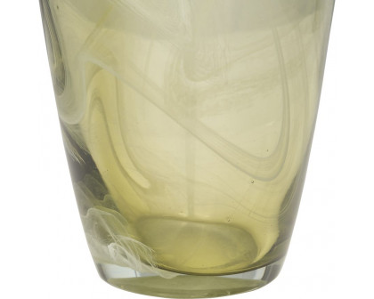 Sagebrook™ 14" Glass Vase Green Swirl