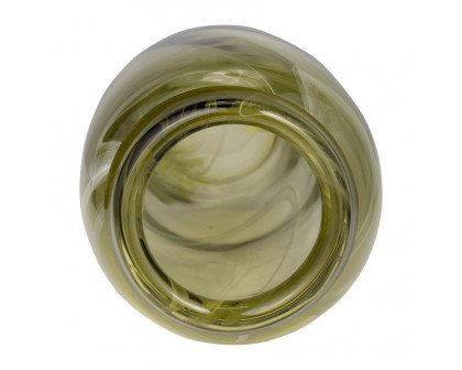 Sagebrook™ 14" Glass Vase Green Swirl