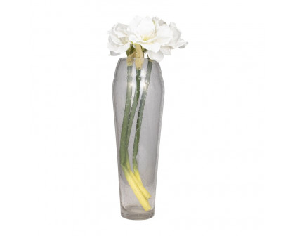 Sagebrook 23" Glass Floor Vase Bubble - Clear