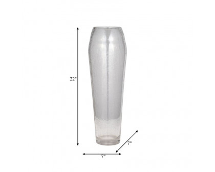 Sagebrook 23" Glass Floor Vase Bubble - Clear