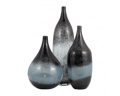 Sagebrook 18" Glass Vase - Blue Ombre