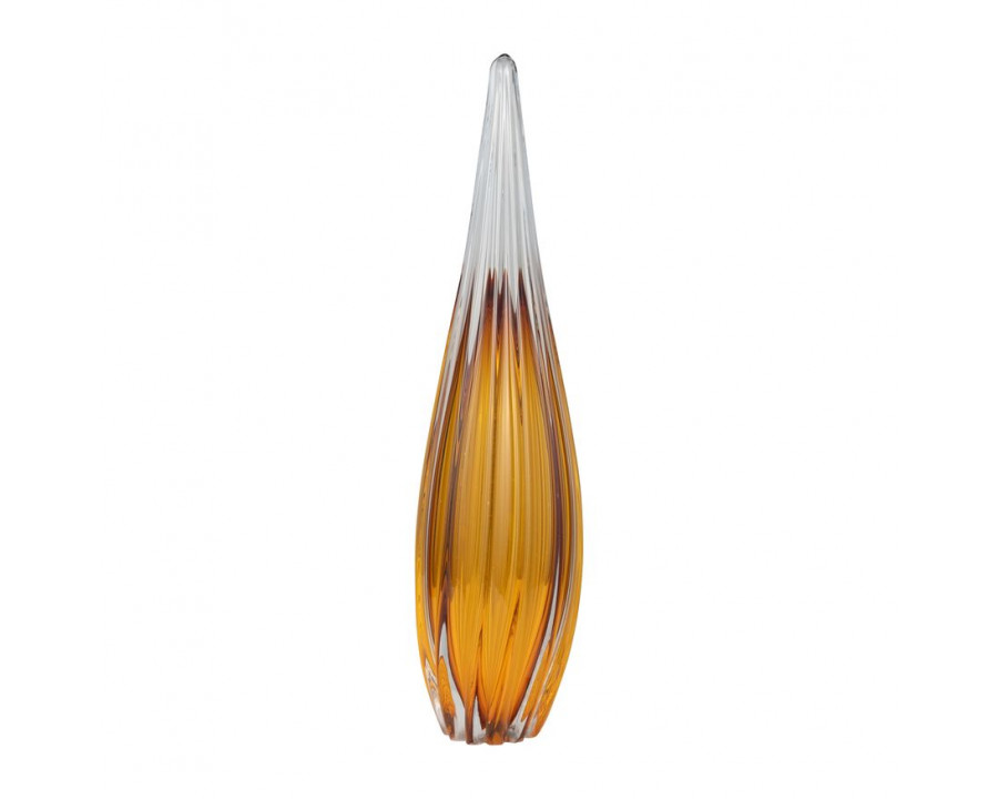 Sagebrook 19" Glass Paperweight - Amber