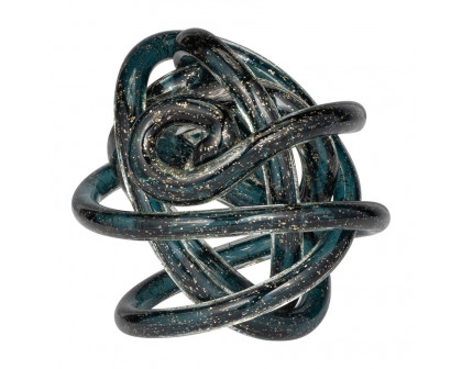 Sagebrook 6" Glass Knot - Blue