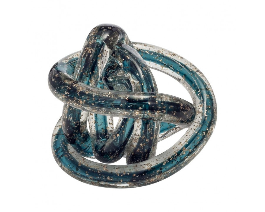 Sagebrook 4" Glass Knot - Blue