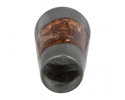 Sagebrook 17" Glass Vase - Gray/Brown