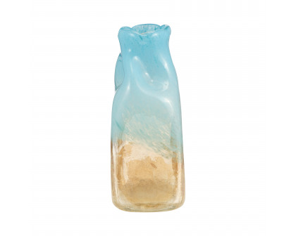 Sagebrook 11" Glass Vase - Teal/Apricot