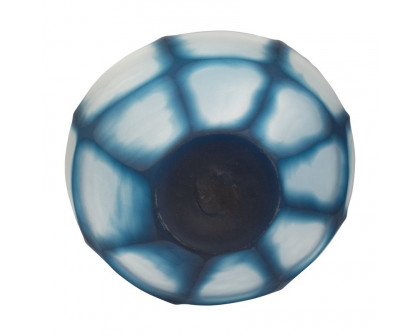 Sagebrook™ 9" Glass Carved Bowl Blue