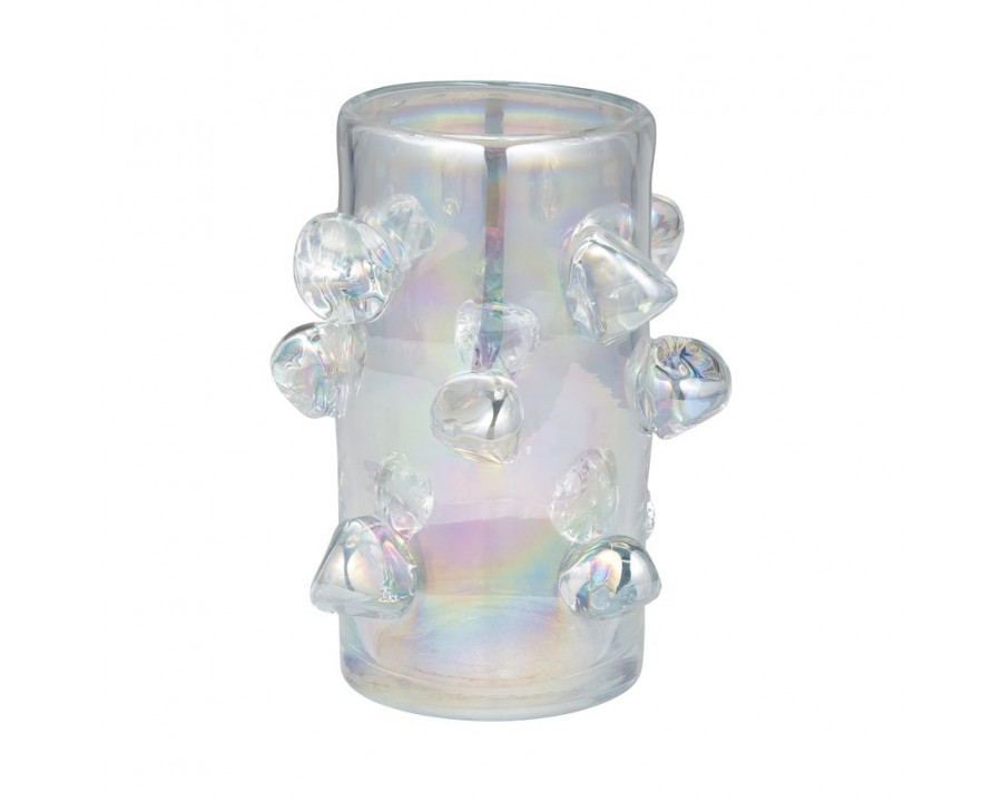 Sagebrook - 9" Glass Vase With Knots Irid