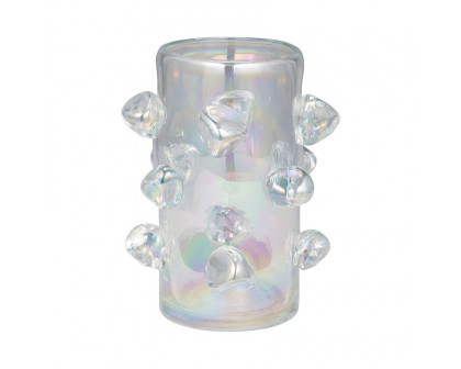 Sagebrook - 9" Glass Vase With Knots Irid