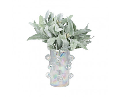 Sagebrook - 9" Glass Vase With Knots Irid