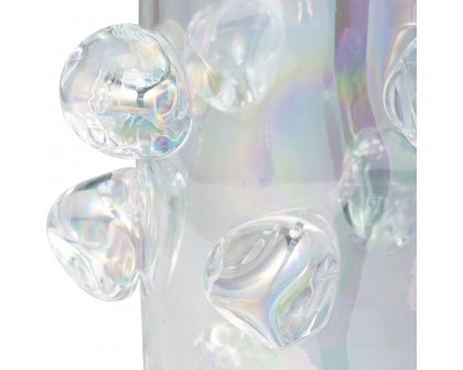 Sagebrook - 9" Glass Vase With Knots Irid