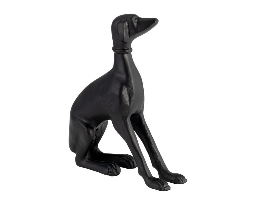 Sagebrook 8" Metal Dog Sitting - Black