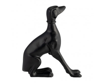 Sagebrook 8" Metal Dog Sitting - Black