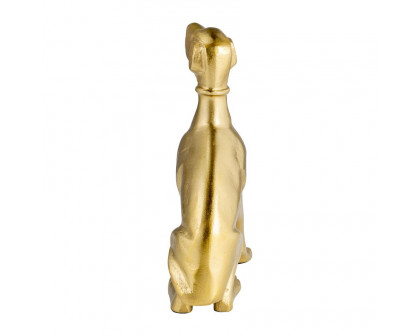 Sagebrook 8" Metal Dog Sitting - Gold