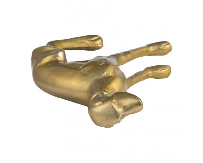 Sagebrook 8" Metal Dog Sitting - Gold