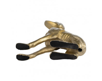 Sagebrook 8" Metal Dog Sitting - Gold