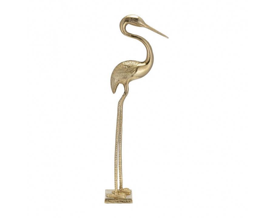 Sagebrook - 32" Metal Casted Heron in Gold