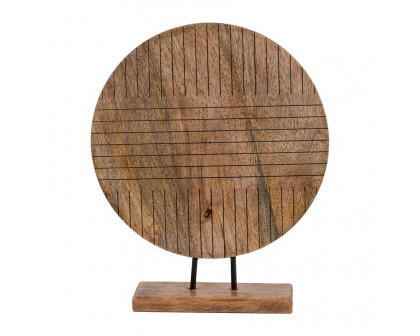 Sagebrook 14" Wood Round Table Decor