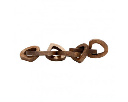 Sagebrook - 19" Wood Chain Links in Brown