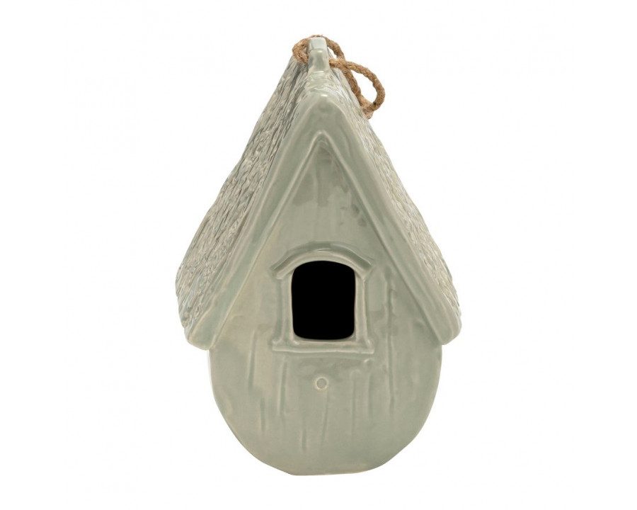 Sagebrook Ceramic Decorative Light Green Old Bird House