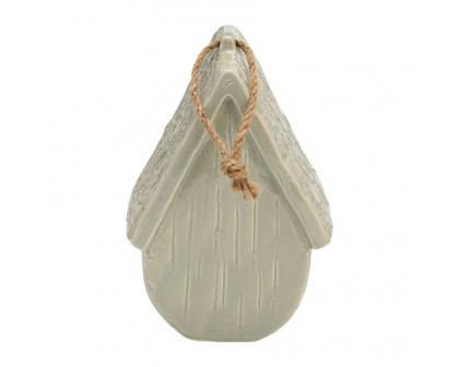 Sagebrook Ceramic Decorative Light Green Old Bird House