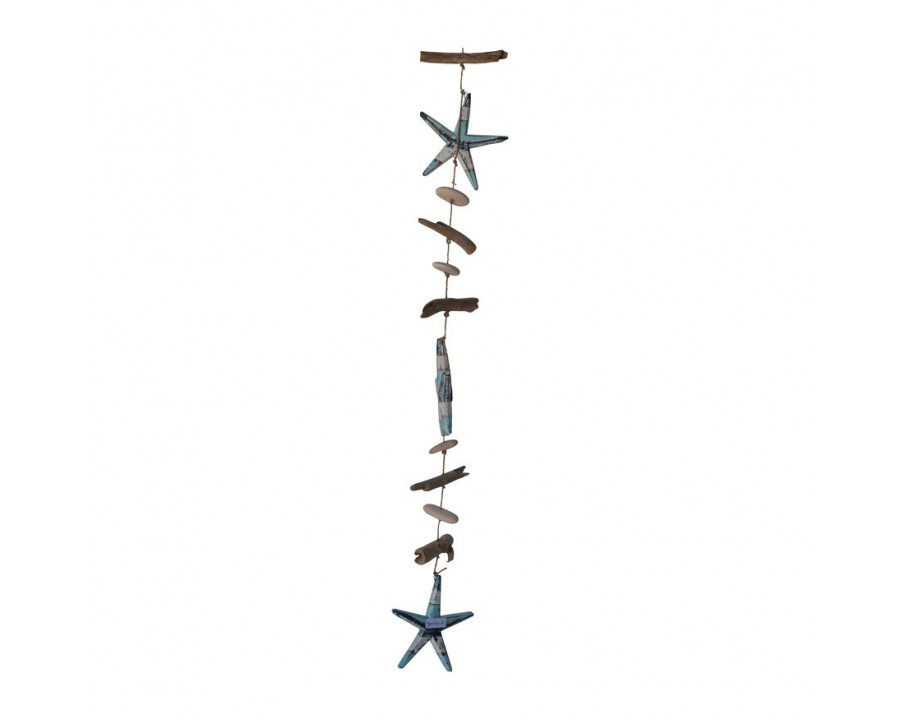 Sagebrook - 39" Driftwood Star Hangings in Multi