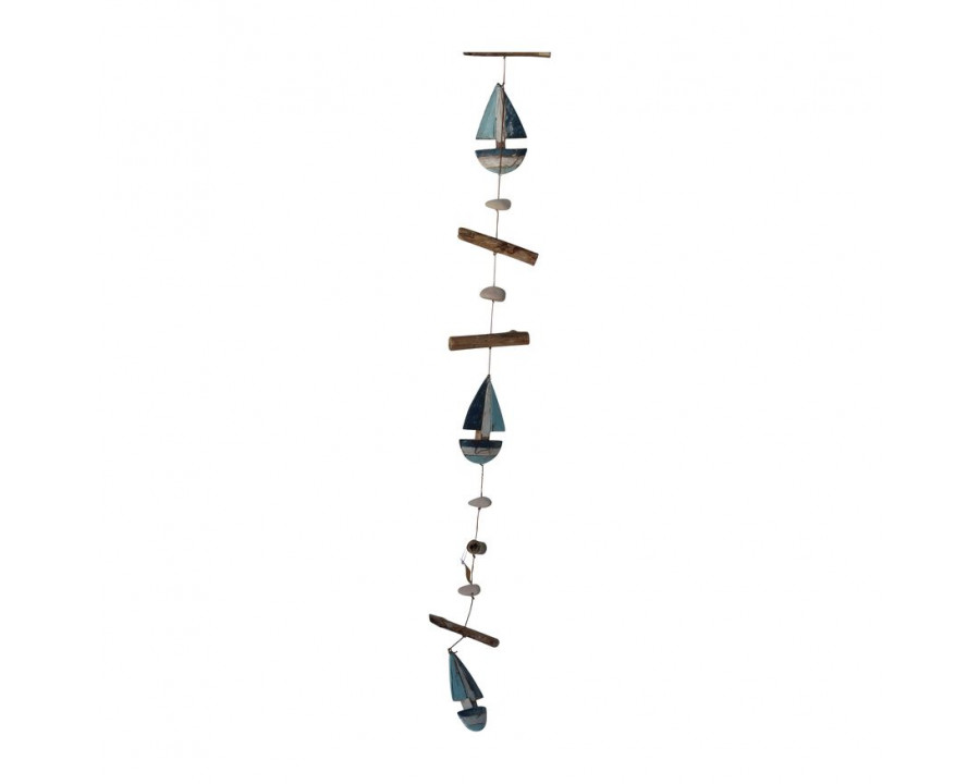 Sagebrook - 39" Driftwood Boat Hangings in Multi