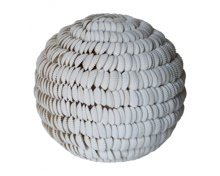 Sagebrook 7" Shell Orb - White