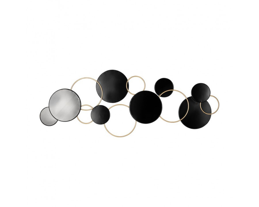 Sagebrook - Metal Bubble Wall Decor in Black/Gold