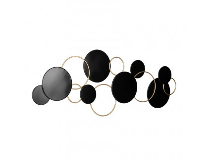 Sagebrook - Metal Bubble Wall Decor in Black/Gold