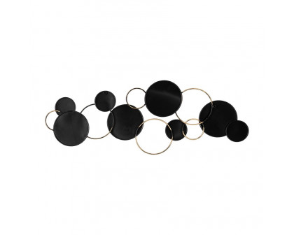 Sagebrook - Metal Bubble Wall Decor in Black/Gold